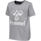 Hummel - hmlTres - T-Shirt - Grijs Gevlekt - Katoen