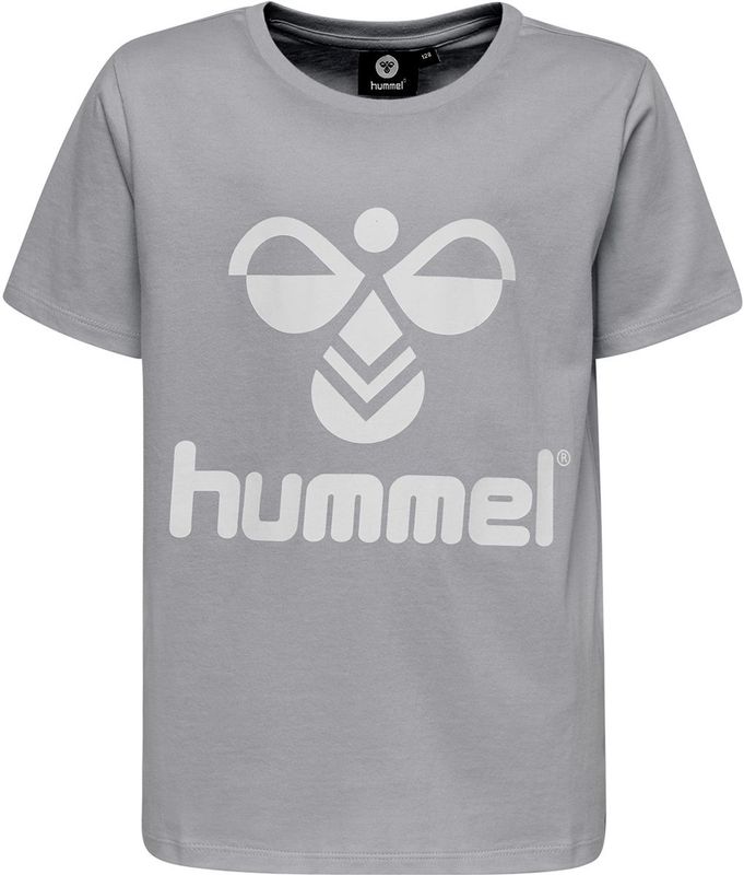 Hummel - hmlTres - T-Shirt - Grijs Gevlekt - Katoen