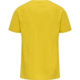 Hummel - Shirt - Geel - Jersey - Ronde Hals - Kwartmouw