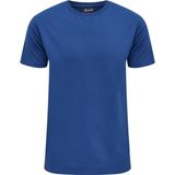 Hummel - Shirt - Royal Blue - Effen - Kwartmouw