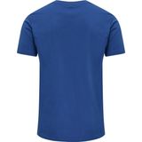 Hummel - Shirt - Royal Blue - Effen - Kwartmouw