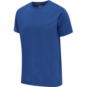 Hummel - Shirt - Royal Blue - Effen - Kwartmouw