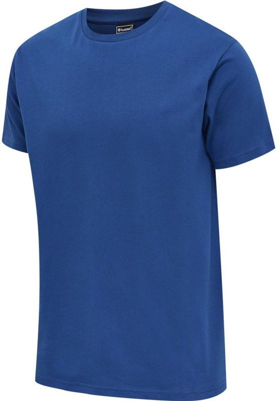 Hummel - Shirt - Royal Blue - Effen - Kwartmouw