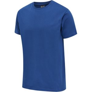 Hummel - Shirt - Royal Blue - Effen - Kwartmouw