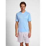 Hummel - Tricot - Lichtblauw - V-hals - Normale Pasvorm - Kwartmouw