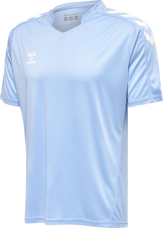 Hummel - Tricot - Lichtblauw - V-hals - Normale Pasvorm - Kwartmouw