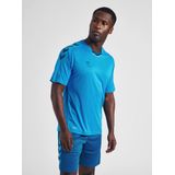 Hummel - Tricot - Azuur - V-hals - Normale Pasvorm - Kwartmouw