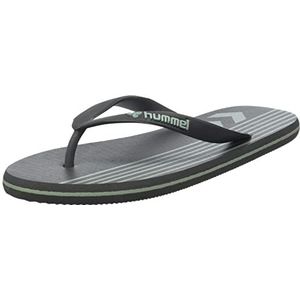 hummel Unisex Multi Stripe Flip-flop, grijs/groen (Grey/SILT Green, 37 EU, Grijs Silt Groen, 37 EU