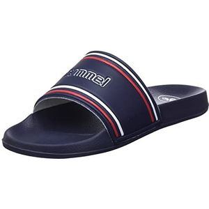 hummel Unisex Pool Retro Slide Sandal, Navy, 36 EU, navy, 36 EU