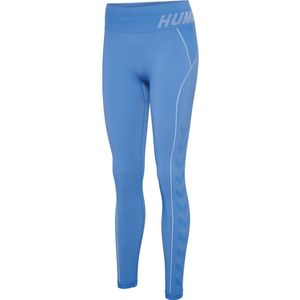 Hummel Damen Leggings Hmlte Christel Seamless Mw Tights Riviera/Blue Bell Melange-XS