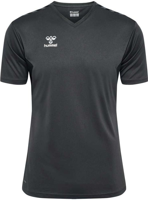 hummel - Authentic PL Jersey S/S - Sportshirt - Zwart - 100% Gerecycled Polyester, Ademend, Sneldrogend