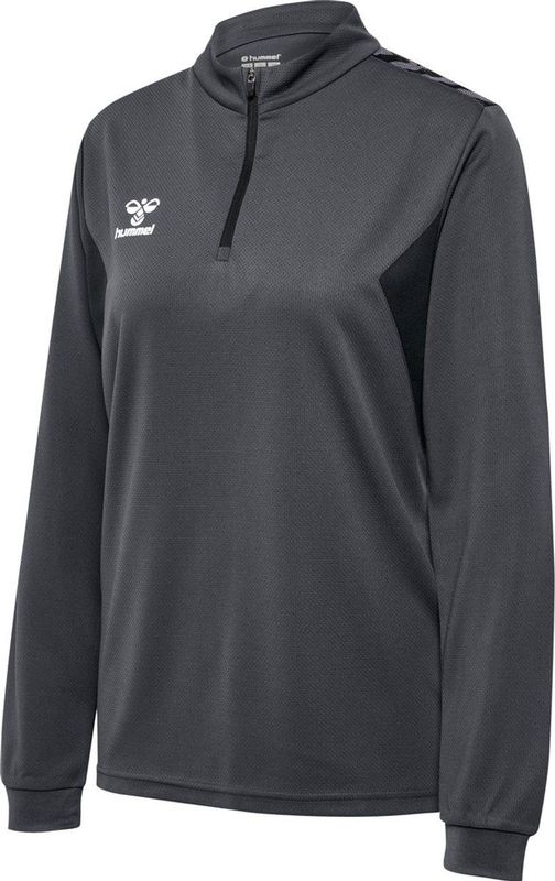 Hummel - hmlAUTHENTIC HALF ZIP SWEAT WOMAN - Trainingsjack - Asphalt
