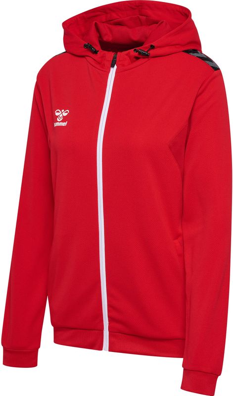 hummel - hmlAUTHENTIC PL ZIP HOODIE - Jack - Zwart - 100% Gerecycled Polyester