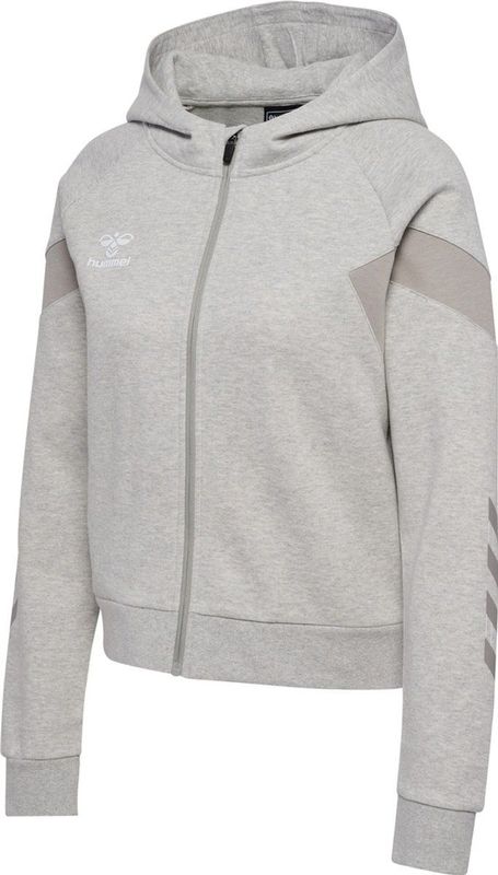 Sweatvest - Mélange - Sweatstof - Capuchon - Lange Mouw