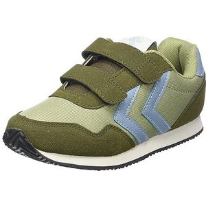 hummel Unisex Reflex Double Multi Jr Sneakers voor kinderen, groen (olive night), 28 EU