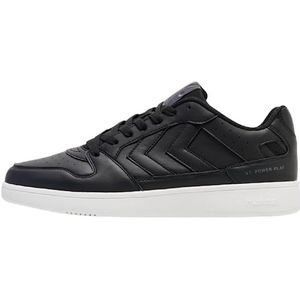 hummel St Power Play uniseks sneakers van canvas, zwart.