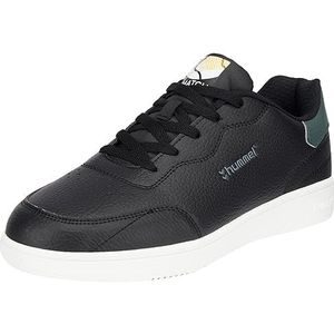 hummel Unisex Match Point Sneaker, Black/Jungle Green, 36 EU, Black Jungle Green, 36 EU