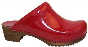 Sanita - Classic Patent - Klomp - Rood - Leder
