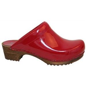 Sanita Sanita Wood Classic Patent Clog