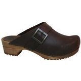 Sanita - Urban - Klomp - Bruin - Leer - Houten Zool