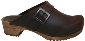 Sanita - Urban - Klomp - Bruin - Leer - Houten Zool