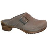 Sanita - Urban - Klomp - Grijs - Leer - Houten Zool