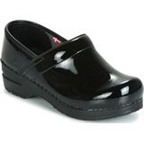 Sanita - Original-Prof. Clogs - Zwart - Lakleer - PU Zool