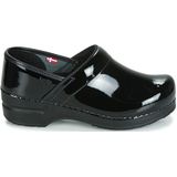Sanita - Original-Prof. Clogs - Zwart - Lakleer - PU Zool
