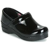 Sanita - Original-Prof. Clogs - Zwart - Lakleer - PU Zool