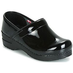 Sanita - Original-Prof. Clogs - Zwart - Lakleer - PU Zool