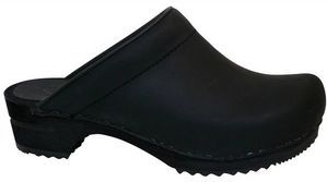 Sanita - Chrissy - Klompen - Zwart - Houten Zool