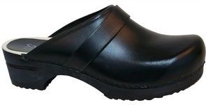 Sanita - Rita - Klomp - Zwart - Leder
