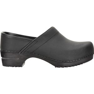 Sanita - Julie - Klompschoen - Zwart - Leder - Houten Zool