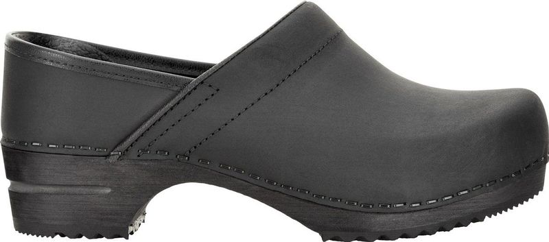 Sanita - Julie - Klompschoen - Zwart - Leder - Houten Zool