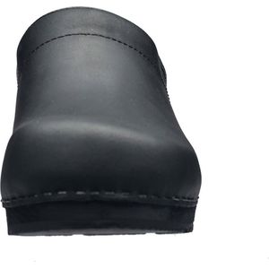 Sanita - Jamie - Klomp - Zwart - Olieleer - Houten Zool