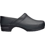 Sanita - Jamie - Klompschoen - Zwart - Leer - Schokdempend