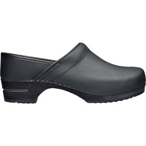 Sanita - Jamie - Klompschoen - Zwart - Leer - Schokdempend