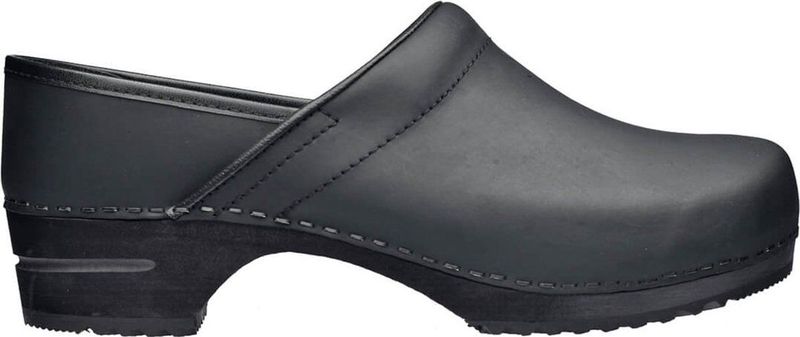 Sanita - Jamie - Klompschoen - Zwart - Leer - Schokdempend
