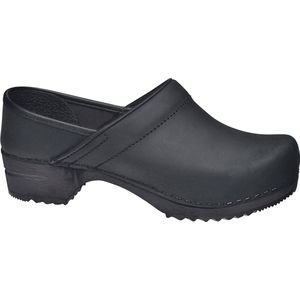 Sanita - Jamie - Klompschoen - Zwart - Leer - Schokdempend