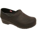 Sanita Klomp Vrouw Original Prof Textured Oil Zwart