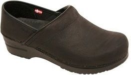Sanita Klomp Vrouw Original Prof Textured Oil Zwart