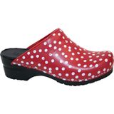Sanita - Fenja - Klomp - Rood Wit - PU Zool