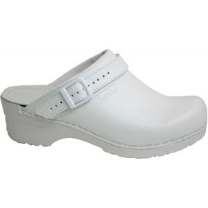 Sanita - Flex - Klompen - Wit - Waterbestendig Lakleer - Antislip Loopzool