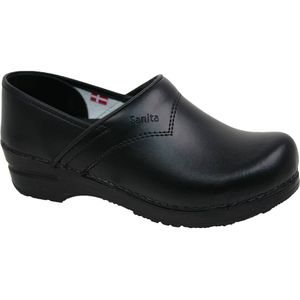 Sanita - Flex 313 - Klompen - Zwart - Waterbestendig Lakleer