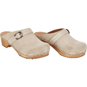 Sanita - Wood Hedi Open - Klomp - Beige - Suède