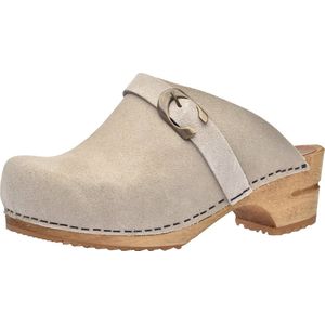 Sanita - Wood Hedi Open - Klomp - Beige - Suède