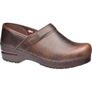 Sanita - Vintage - Klompen - Donkerbruin - Hoogwaardig Leer