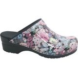 Sanita - Original Isalena Open - Klomp - Rose Print - 100% Leer - Anti-slip