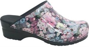 Sanita - Original Isalena Open - Klomp - Rose Print - 100% Leer - Anti-slip