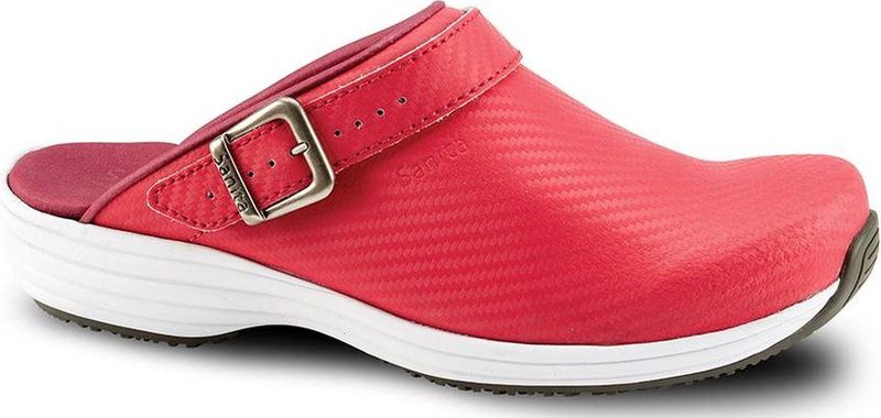 Sanita - Wave - Klompen - Carbon - Fuchsia - Antislipzool - Glad Leer